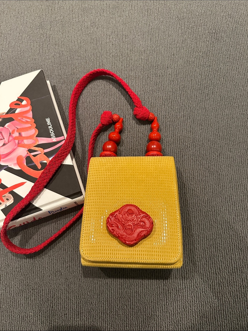 Vintage Rafael Sanchez Crossbody Bag in Yellow and Red